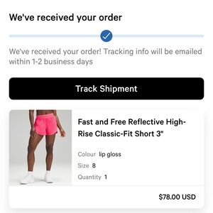 Lululemon Fast and Free Reflective High-Rise Classic-Fit Short 3"